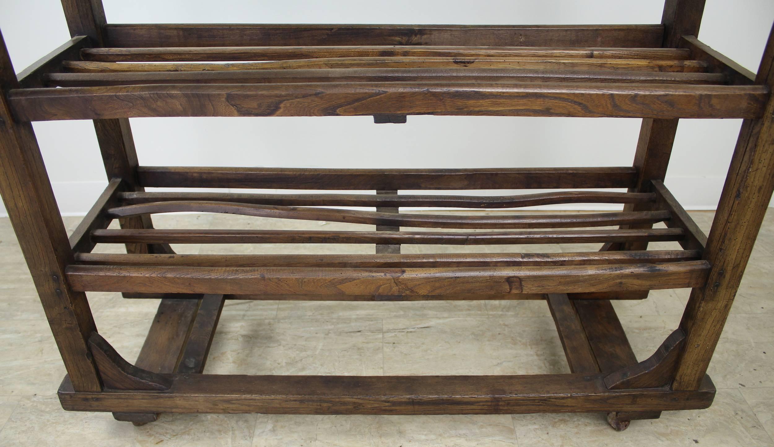 Antique French Elm Apple Rack or Standing Shelves In Good Condition In Port Chester, NY