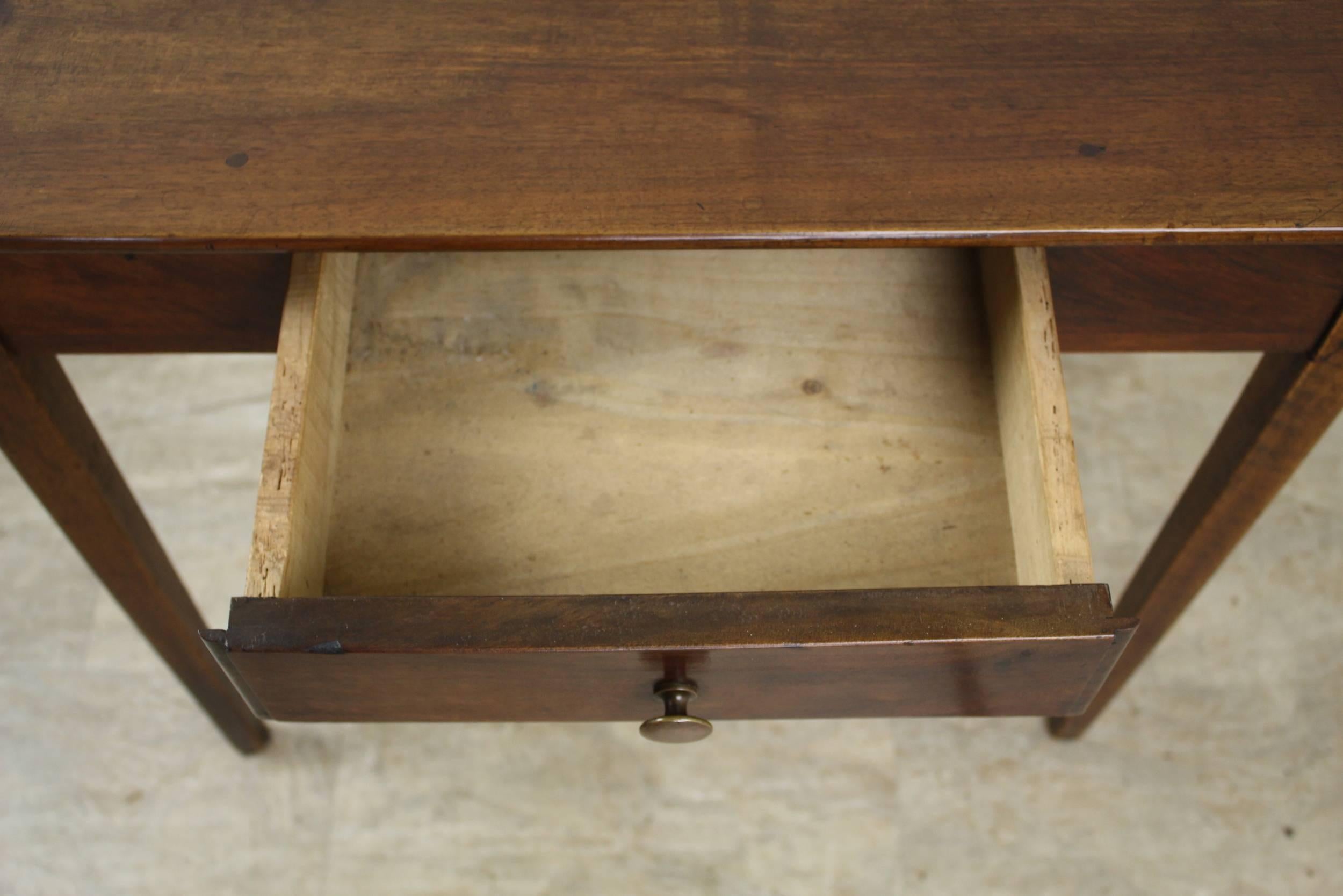 Antique Walnut Side Table with Side Extensions 2