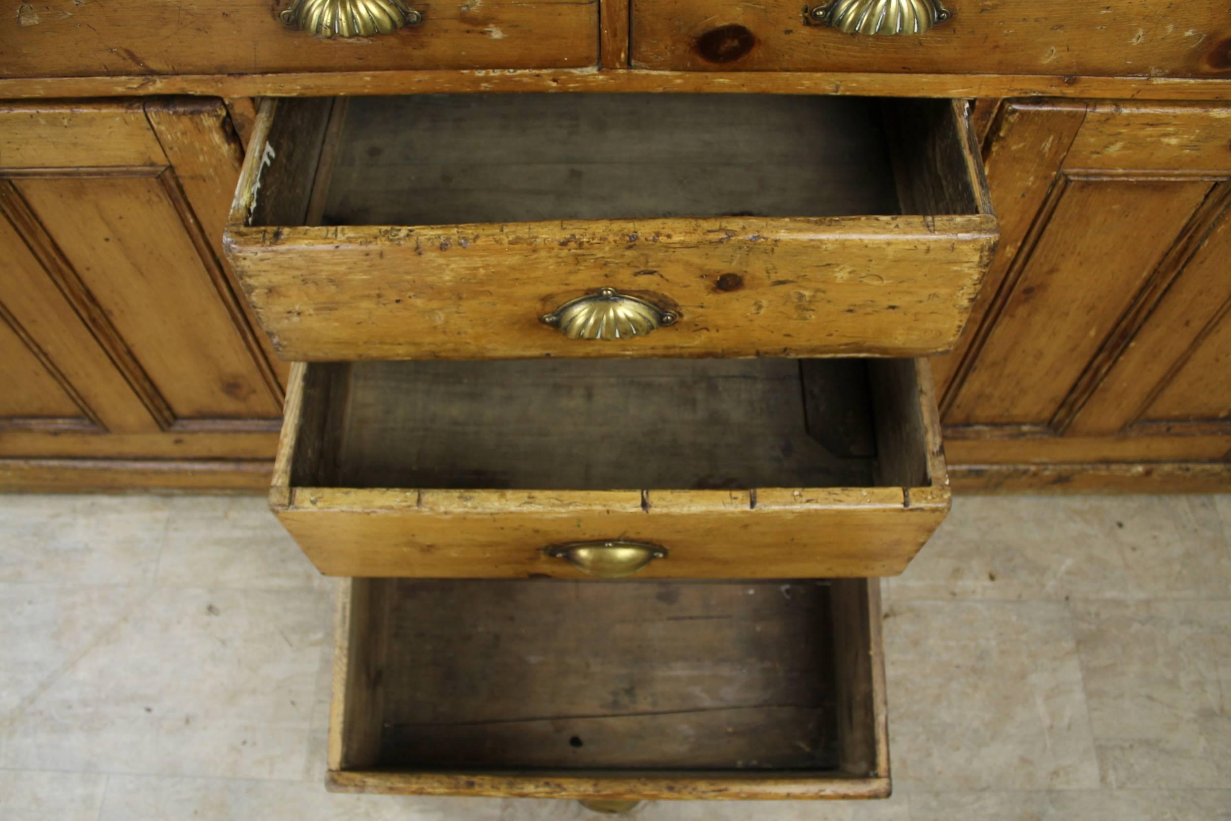 Antique Welsh Pine Dresser Base For Sale 1