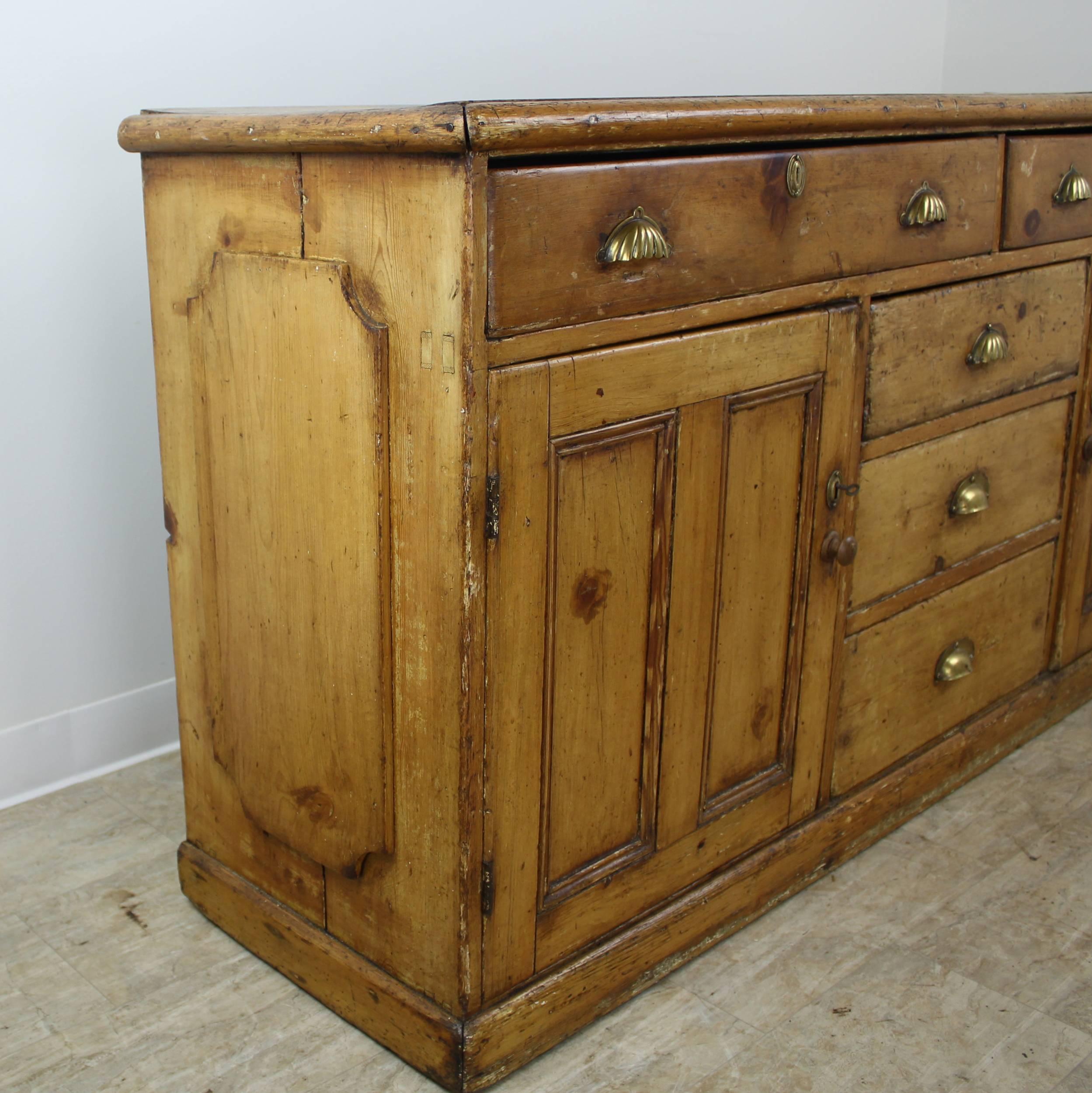 Antique Welsh Pine Dresser Base For Sale 2