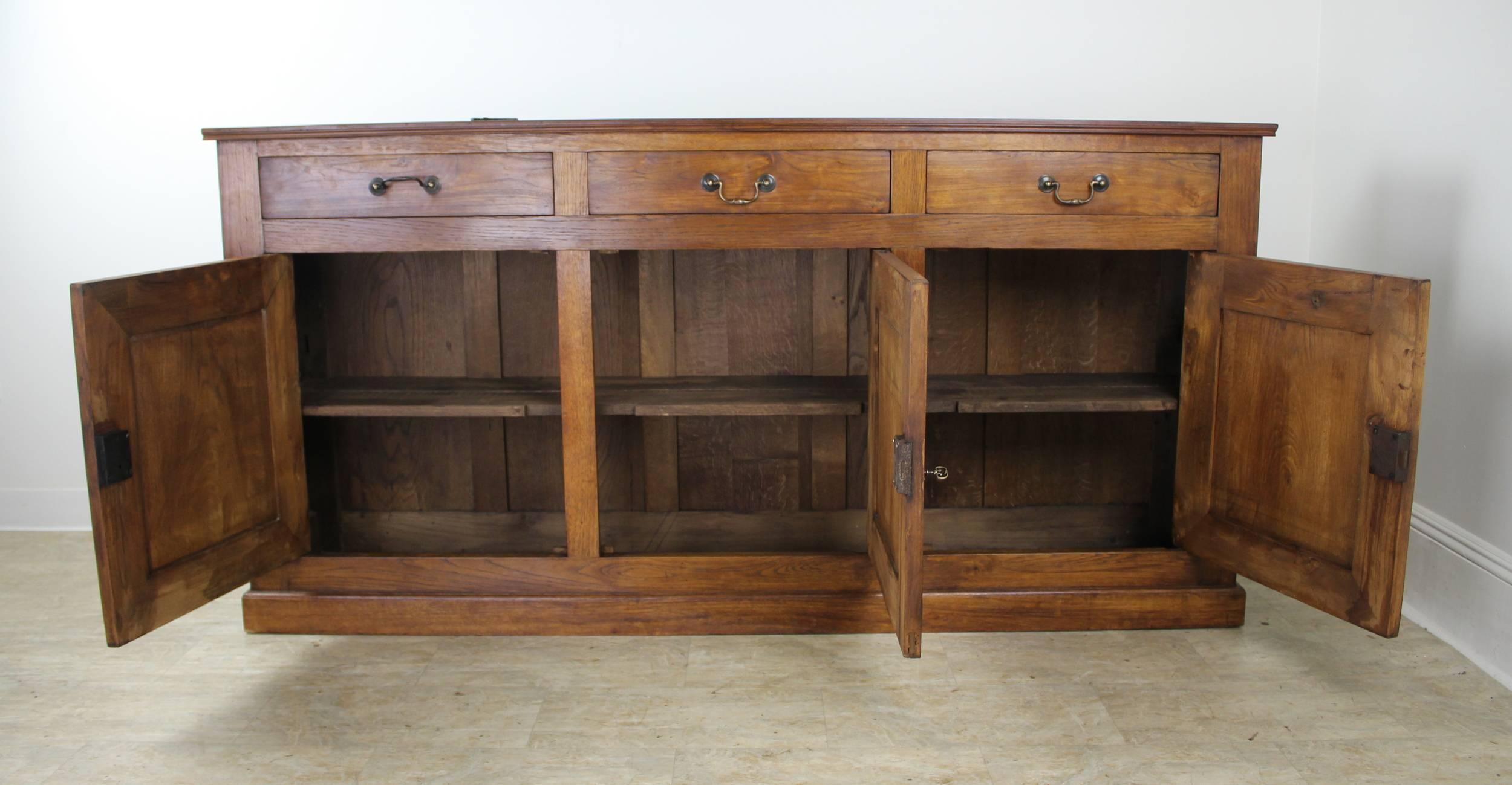 Narrow Walnut Enfilade In Excellent Condition In Port Chester, NY