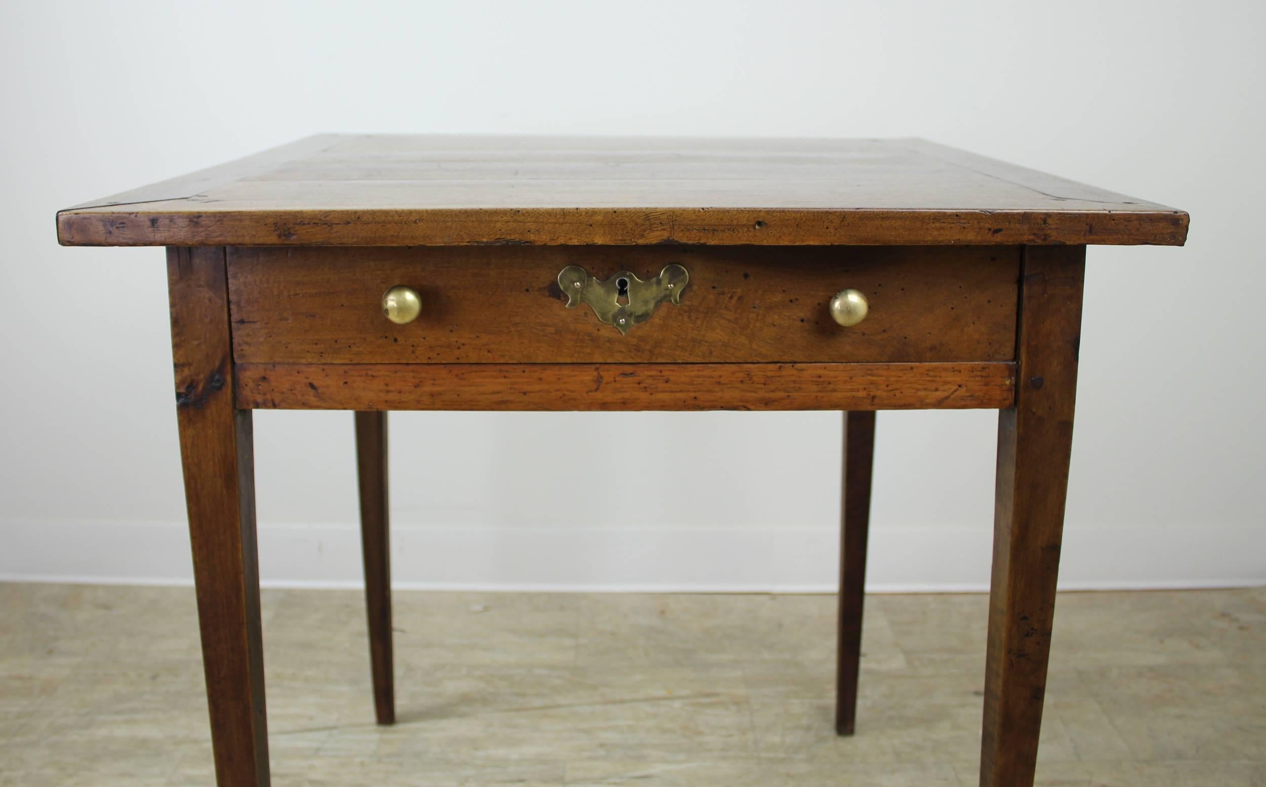 19th Century Square Antique Walnut Side Table