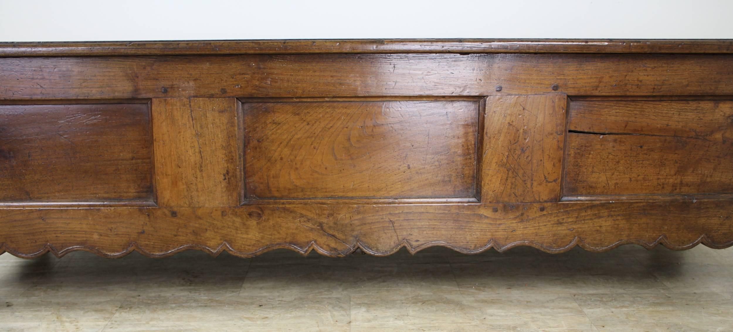 Fancifully Carved Louis XV Chestnut Coffer In Good Condition In Port Chester, NY