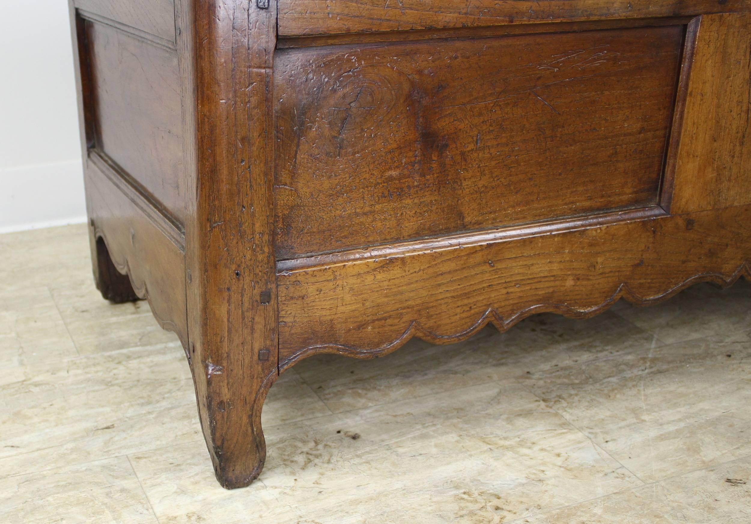 19th Century Fancifully Carved Louis XV Chestnut Coffer