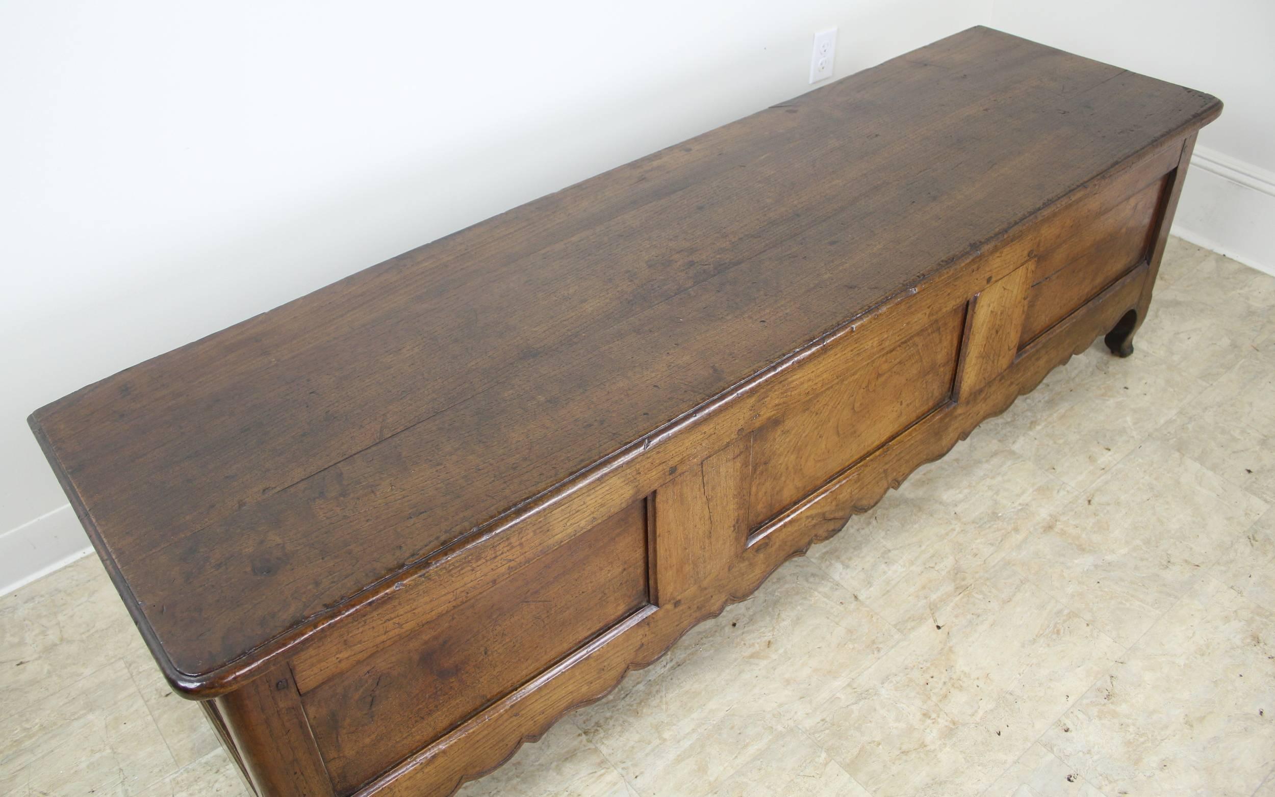 Fancifully Carved Louis XV Chestnut Coffer 1