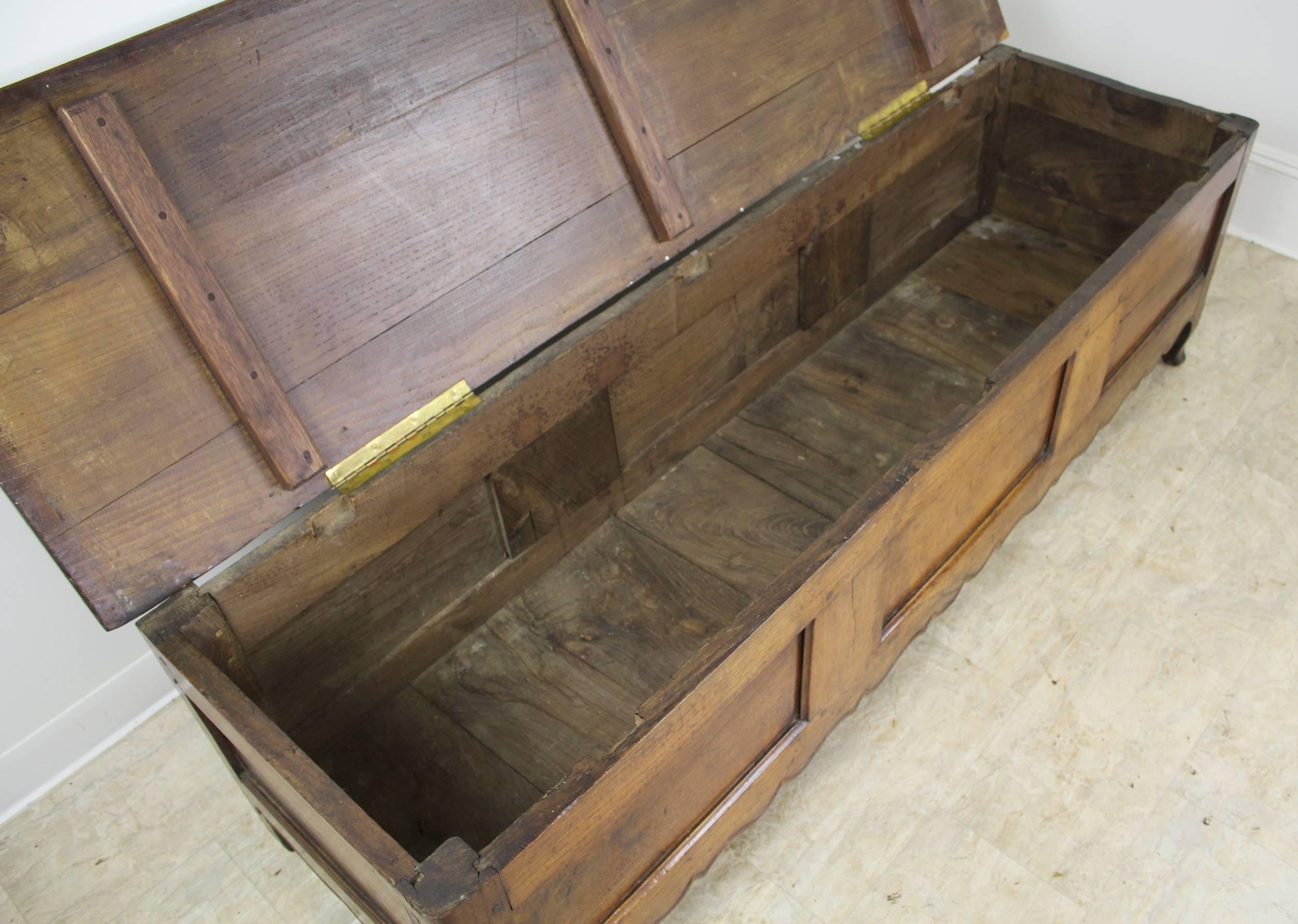 Fancifully Carved Louis XV Chestnut Coffer 2