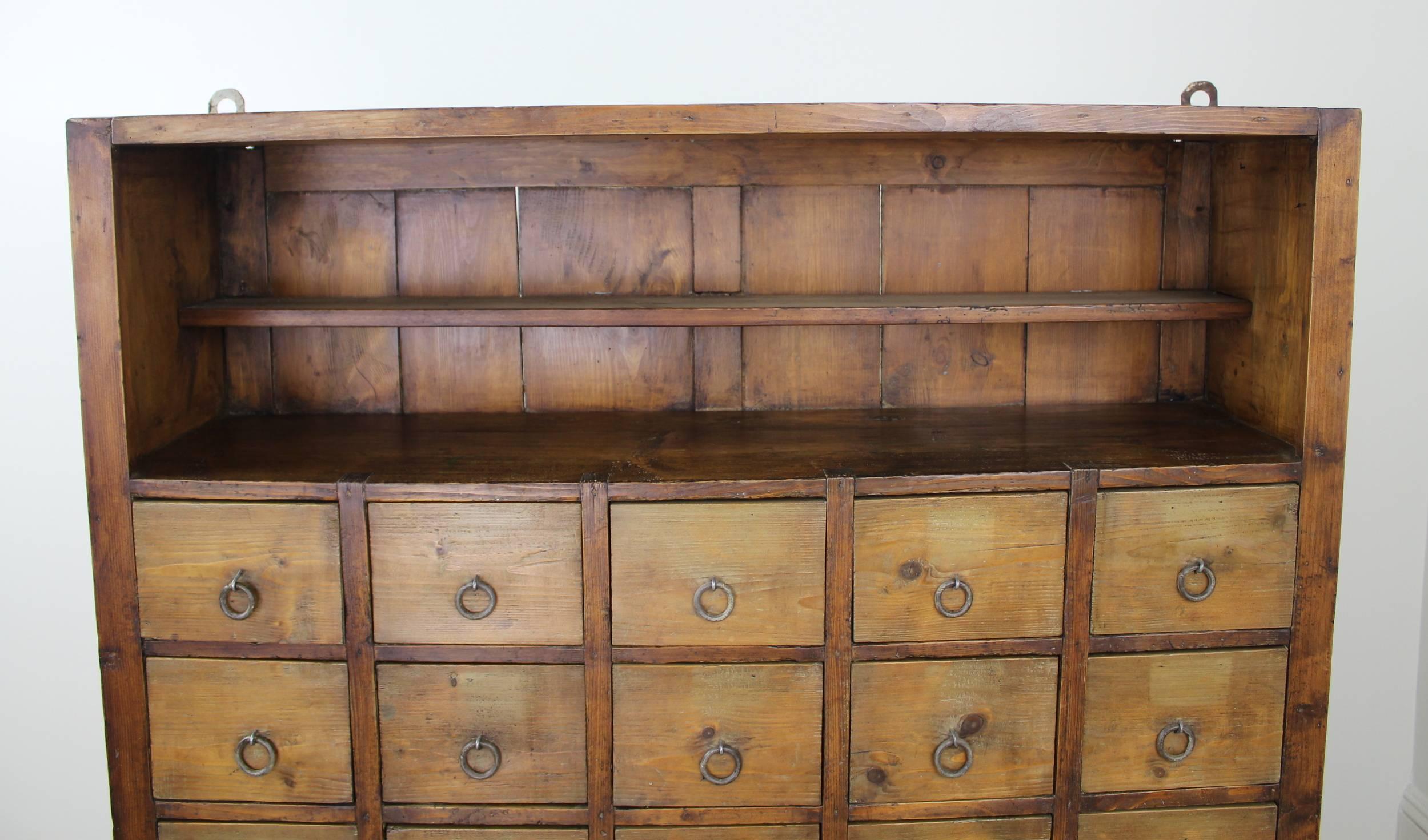 antique bank of drawers