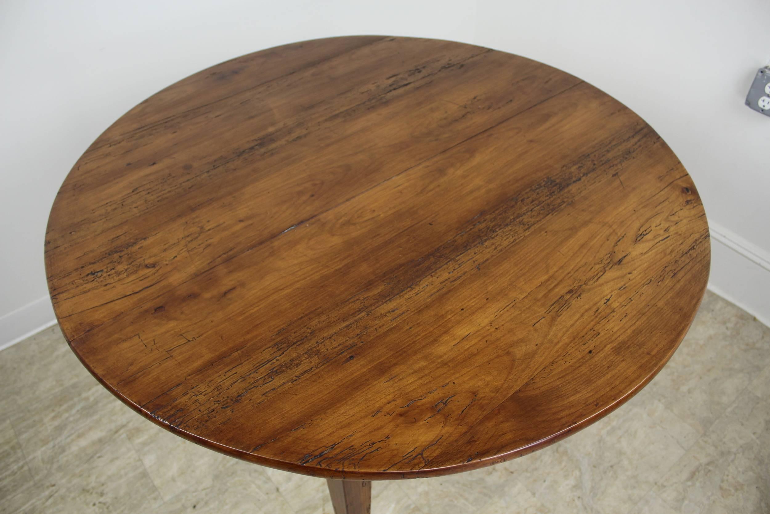 French Round Antique Cherry Occasional or Breakfast Table