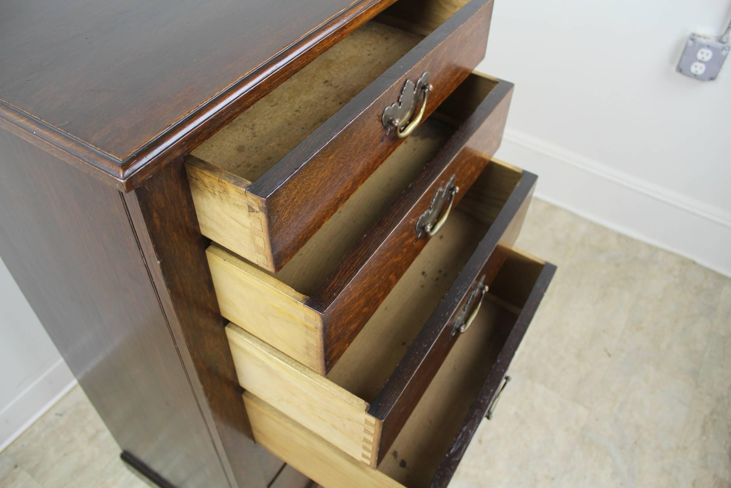 Antique English Oak Wellington Chest 3