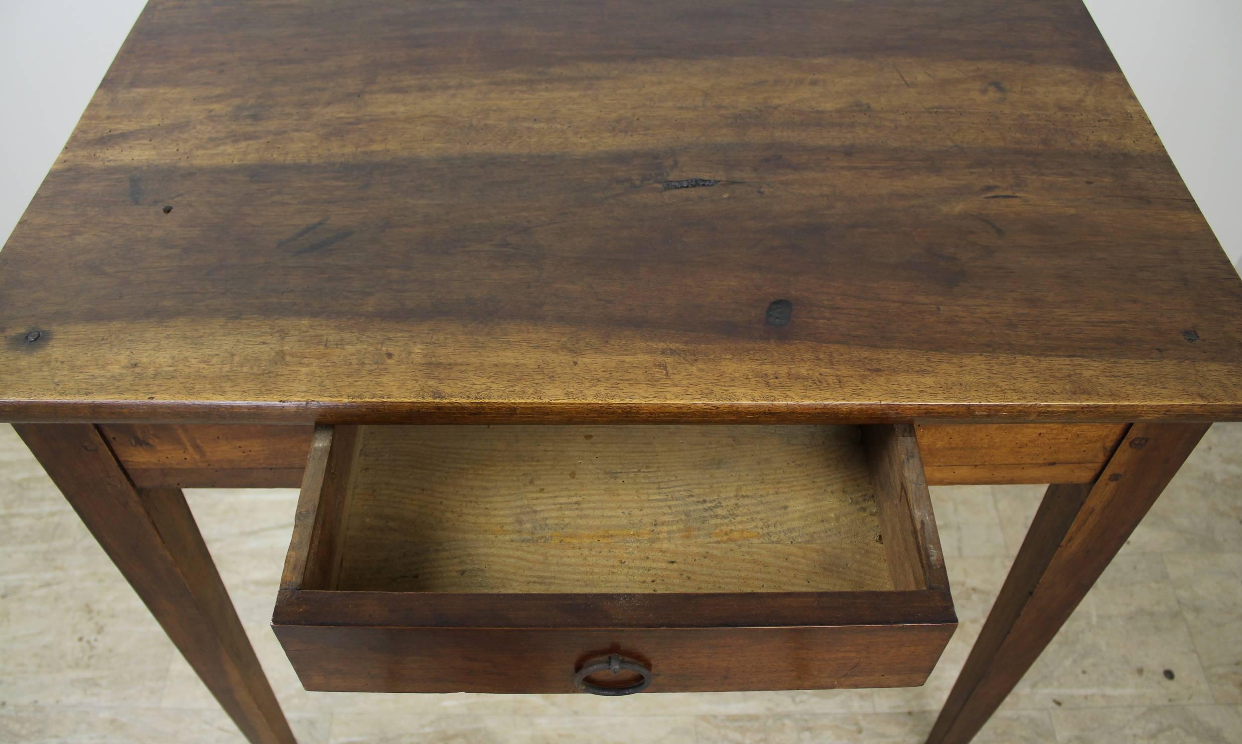 19th Century Antique French Walnut Side Table