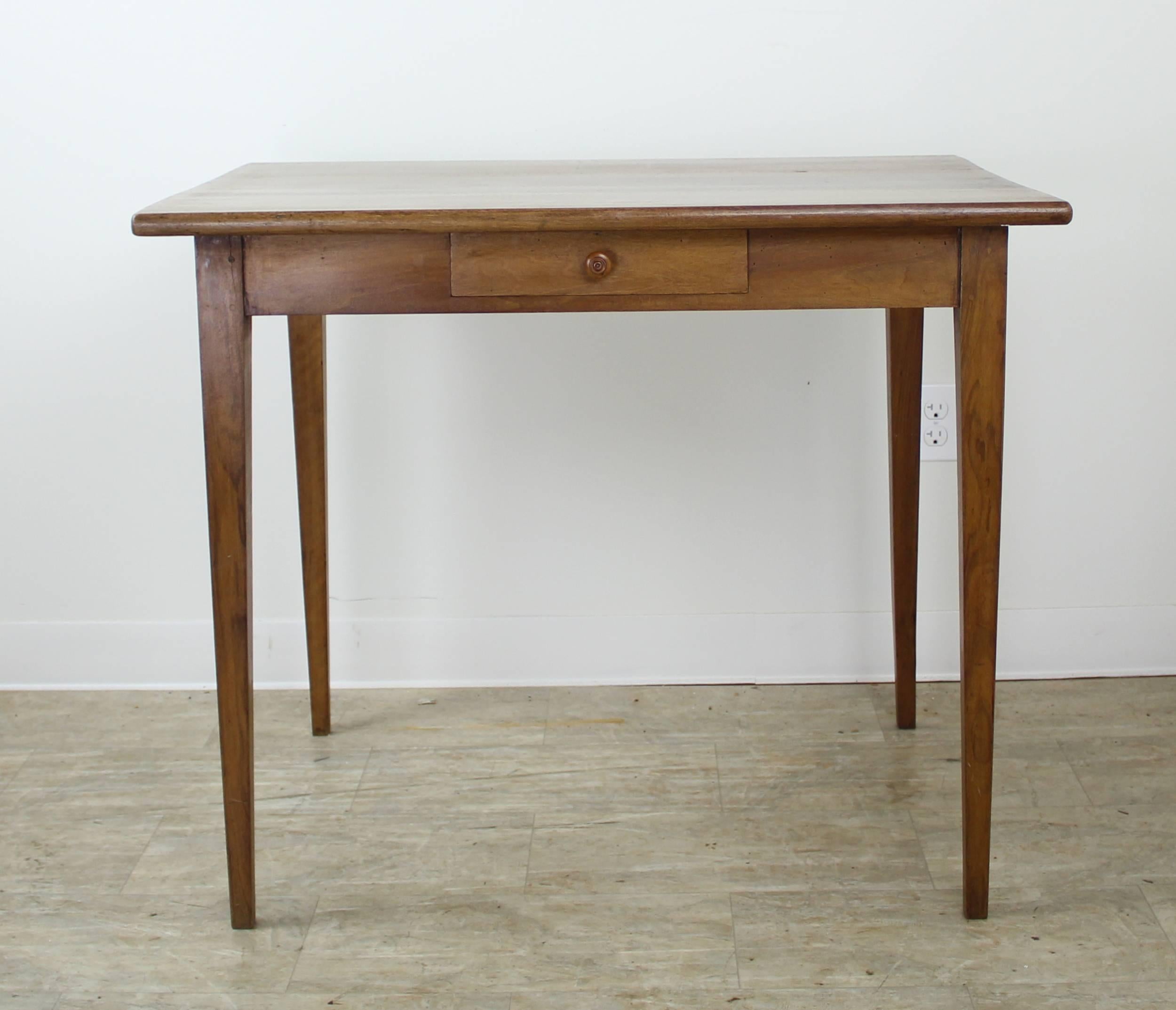 French Antique Walnut Side or Writing Table