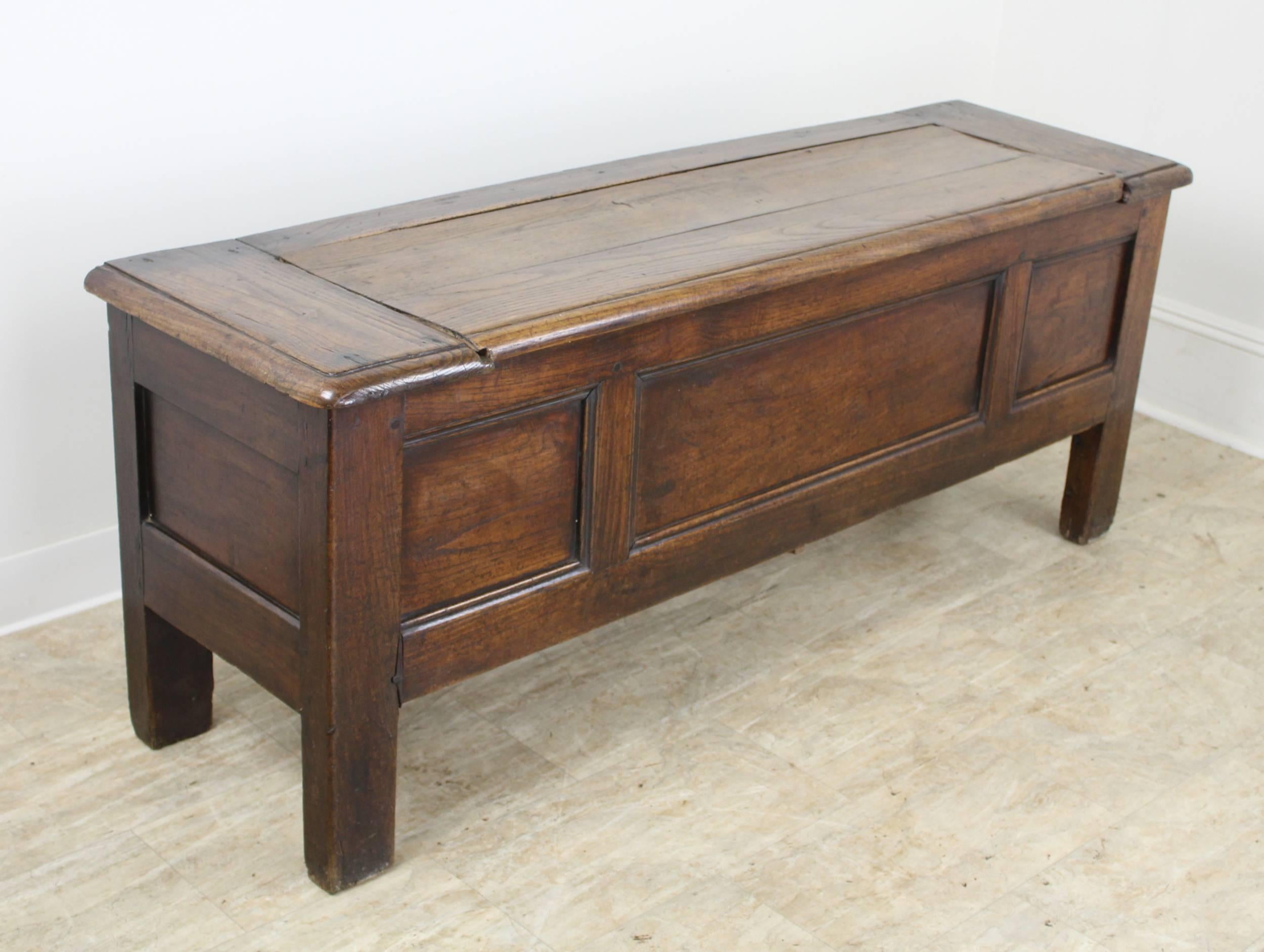 Antique French Chestnut Coffer In Good Condition In Port Chester, NY