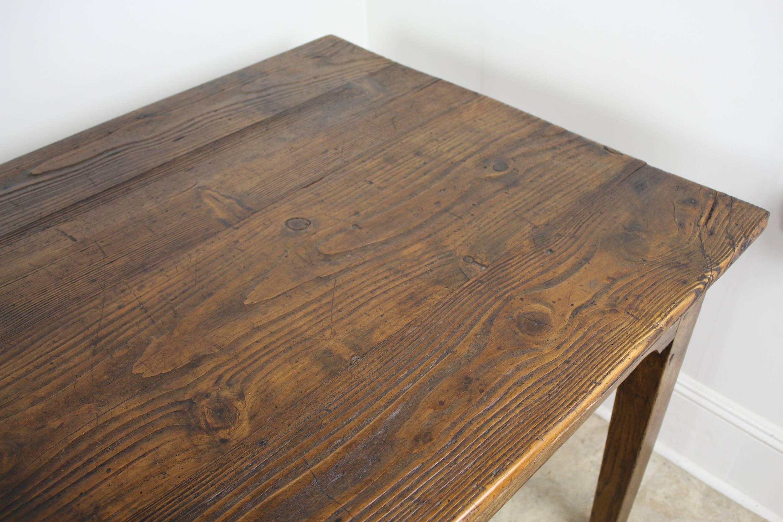 Long Antique French Pine Farm Table 3