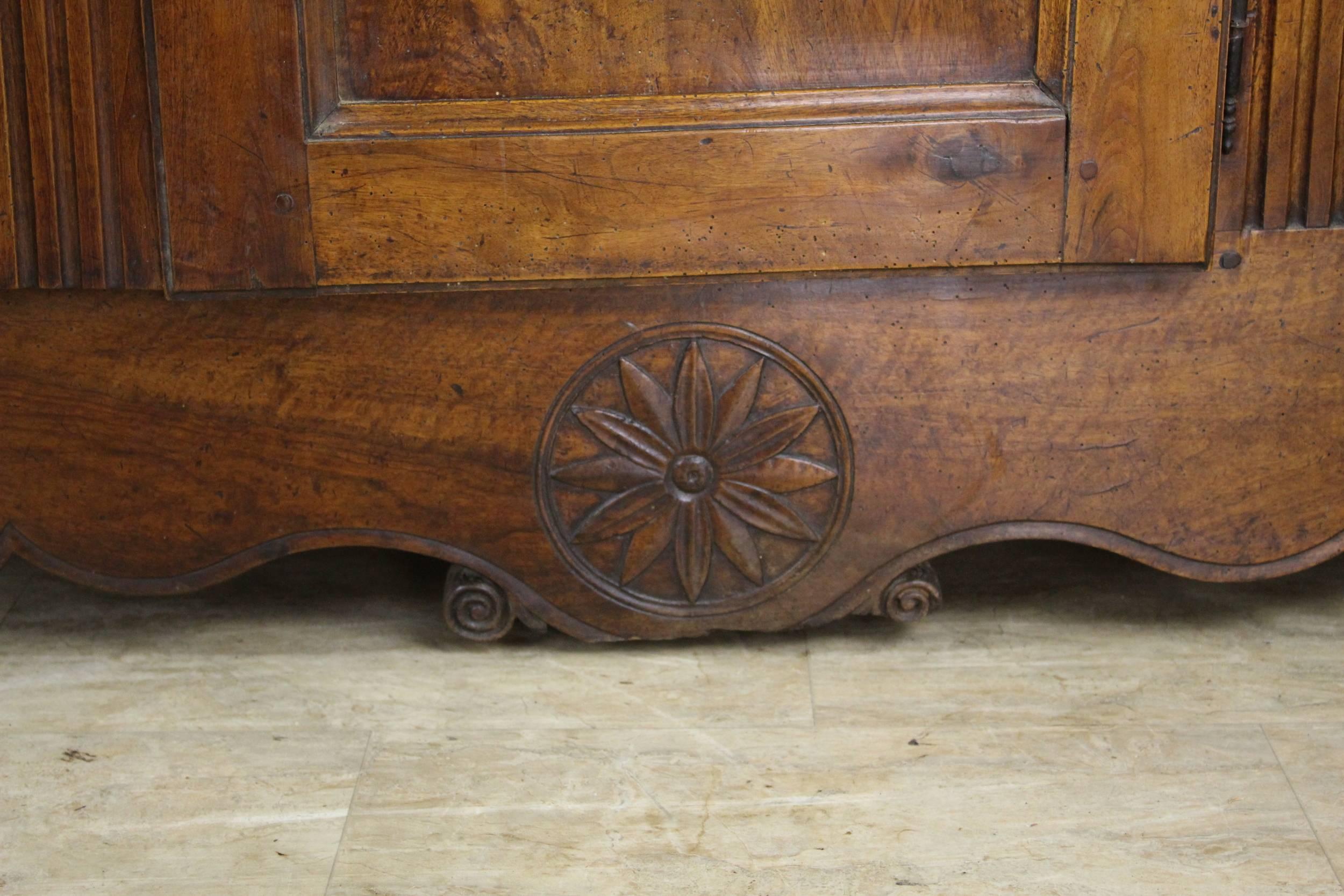 Thick Top Antique French Walnut Enfilade 1