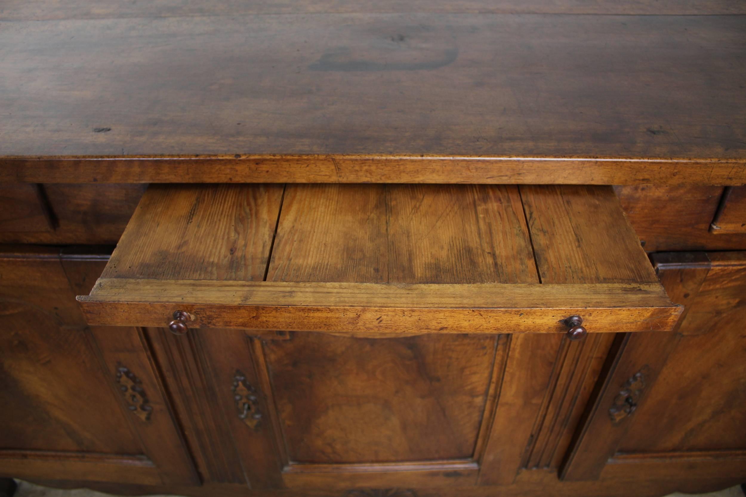 Thick Top Antique French Walnut Enfilade 6