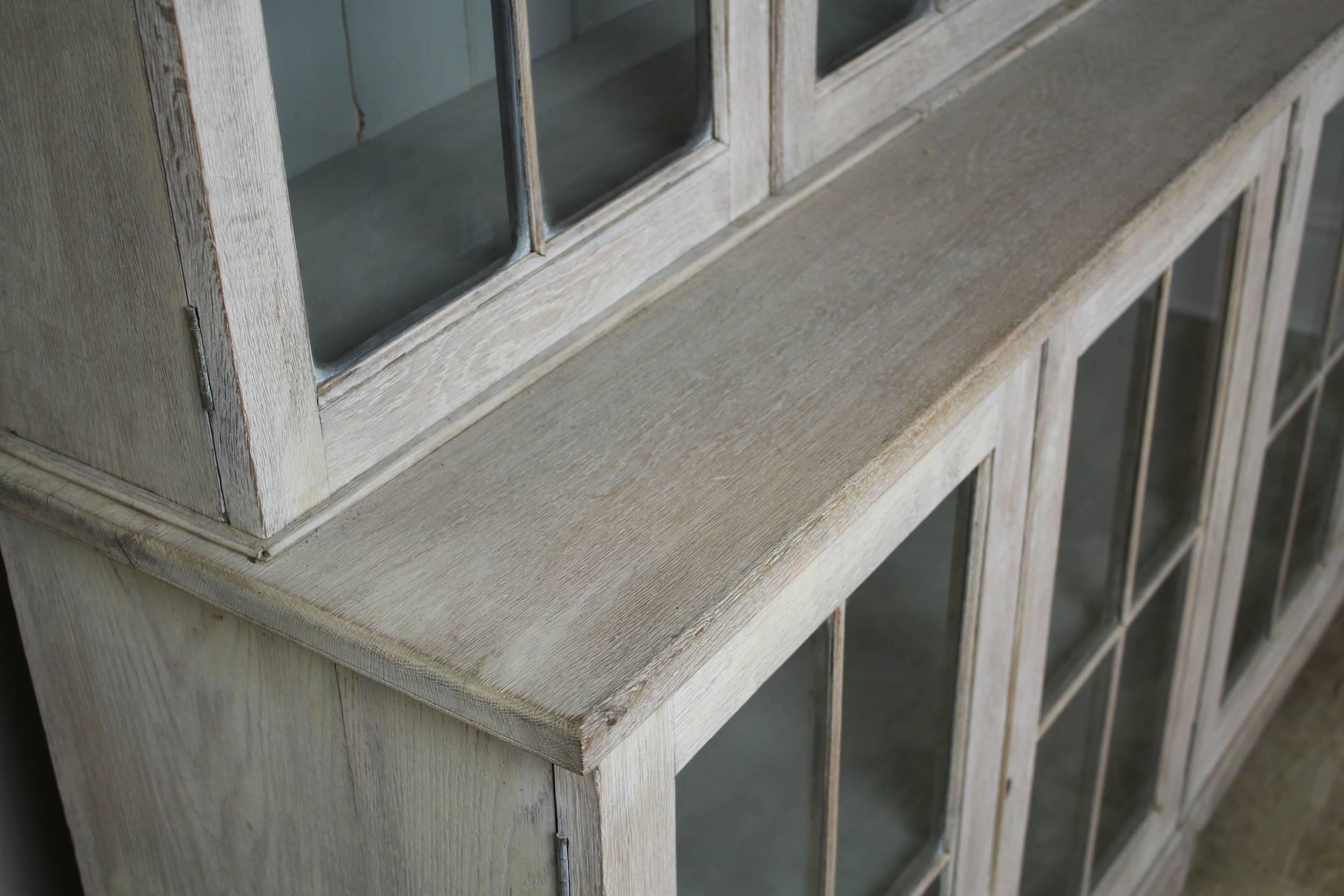 English Bleached Oak Library Bookcase 2