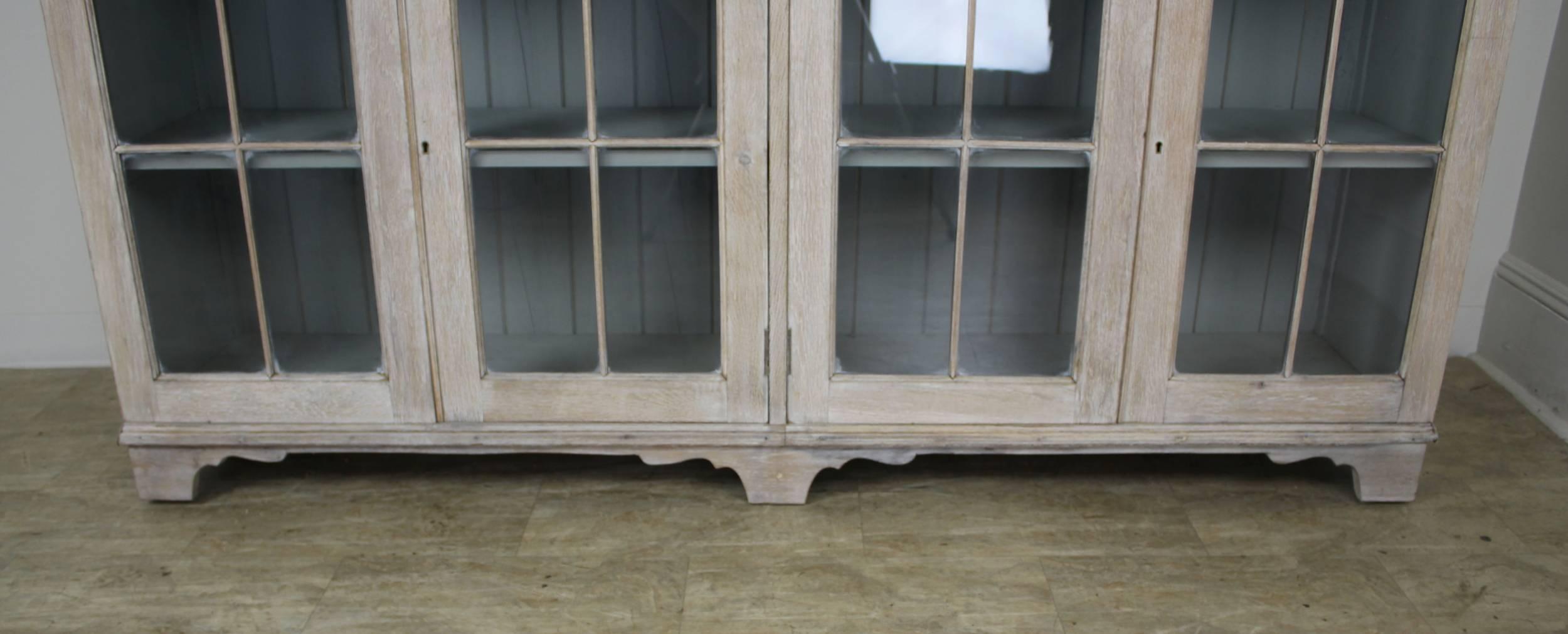English Bleached Oak Library Bookcase 3