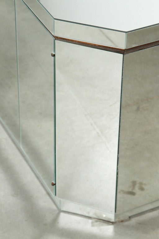 Pair of Octagonal Mirrored Cabinets 2
