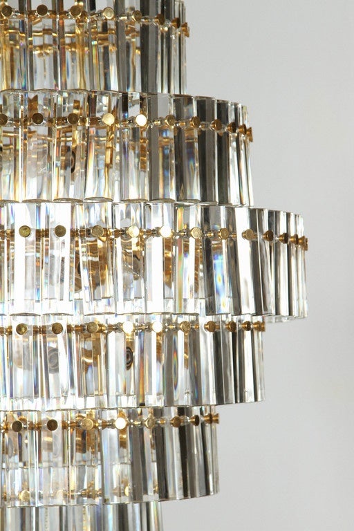 Italian Grand Seven-Tier Faceted Prism Chandelier