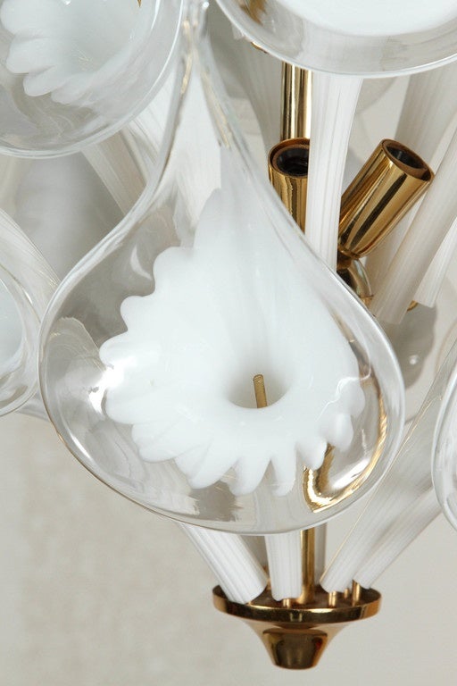 Calla Lily Chandelier by Camer In Excellent Condition In New York, NY