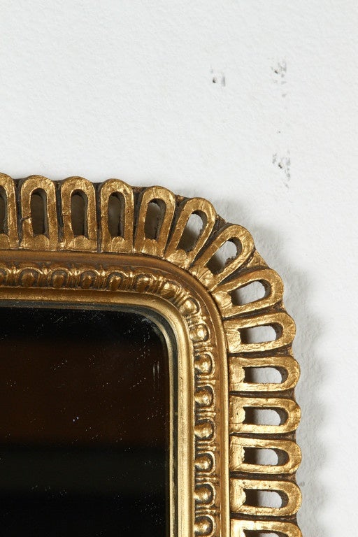 Lovely Small Ornate Gilded Mirror at 1stdibs