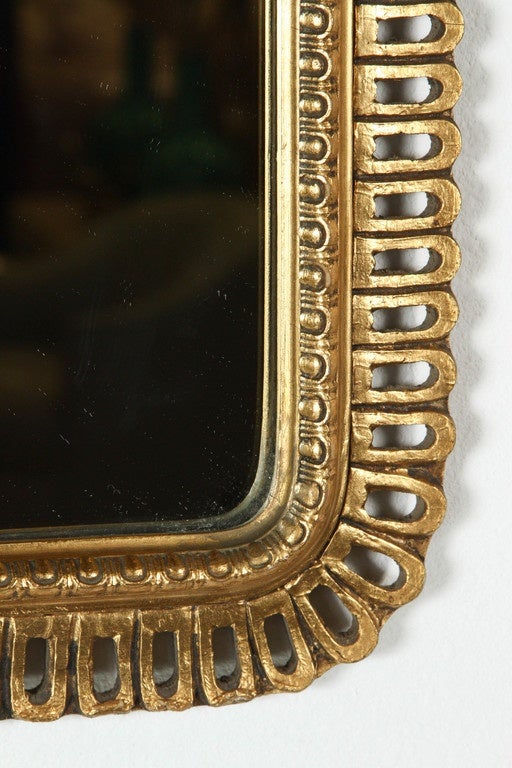 Lovely Small Ornate Gilded Mirror at 1stdibs