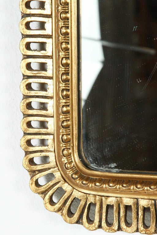 Lovely Small Ornate Gilded Mirror at 1stdibs