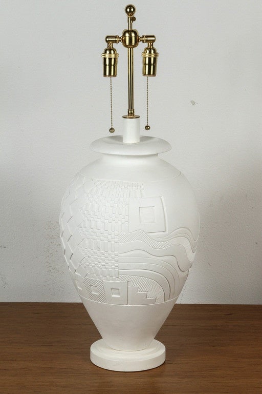 Pair of Large Geometric Lamps