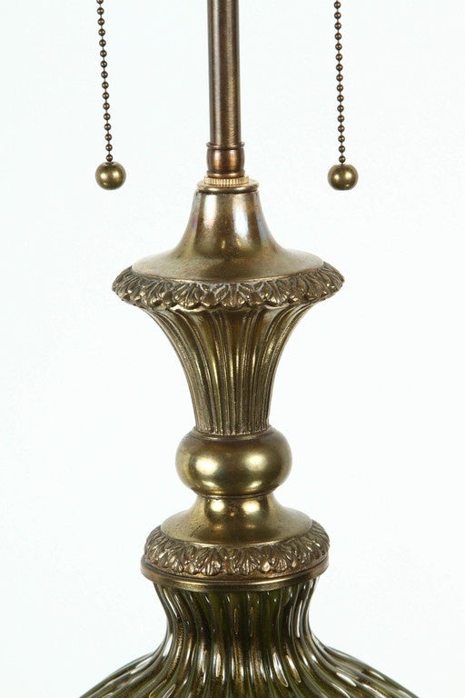 Baroque Pair of very grand Barovier table lamps.