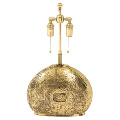 1960's Italian Polished Bronze Table lamp