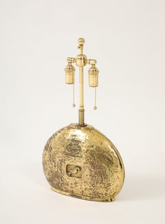 1960's Italian Polished Bronze Table lamp
