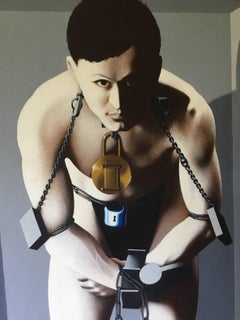 The Great Houdini, Original Painting by Lynn Curlee