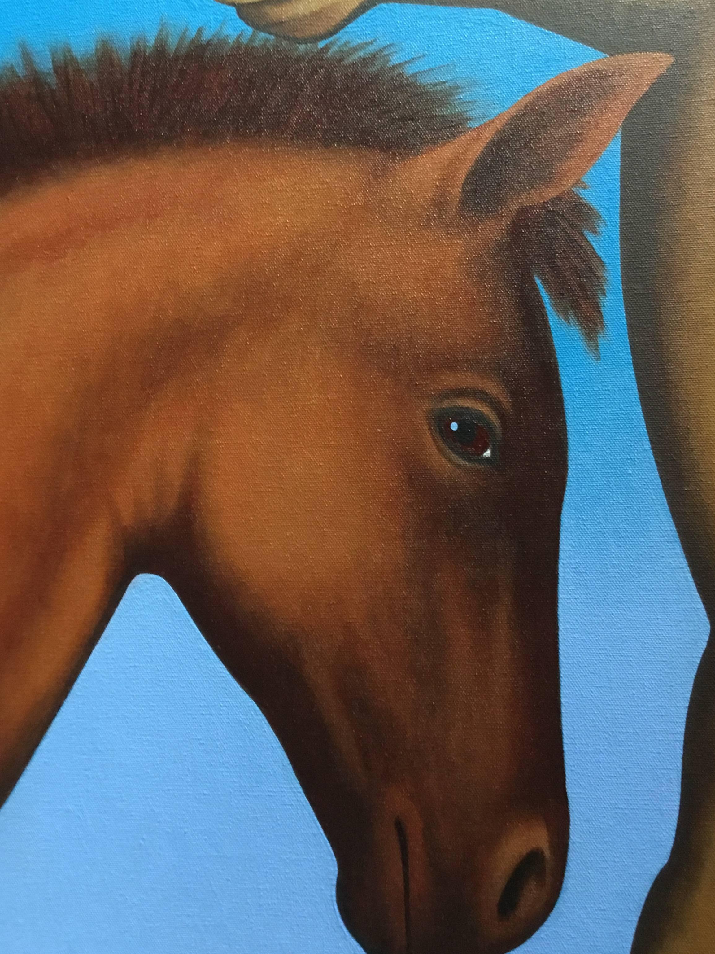 American Foals, Painting by Lynn Curlee For Sale