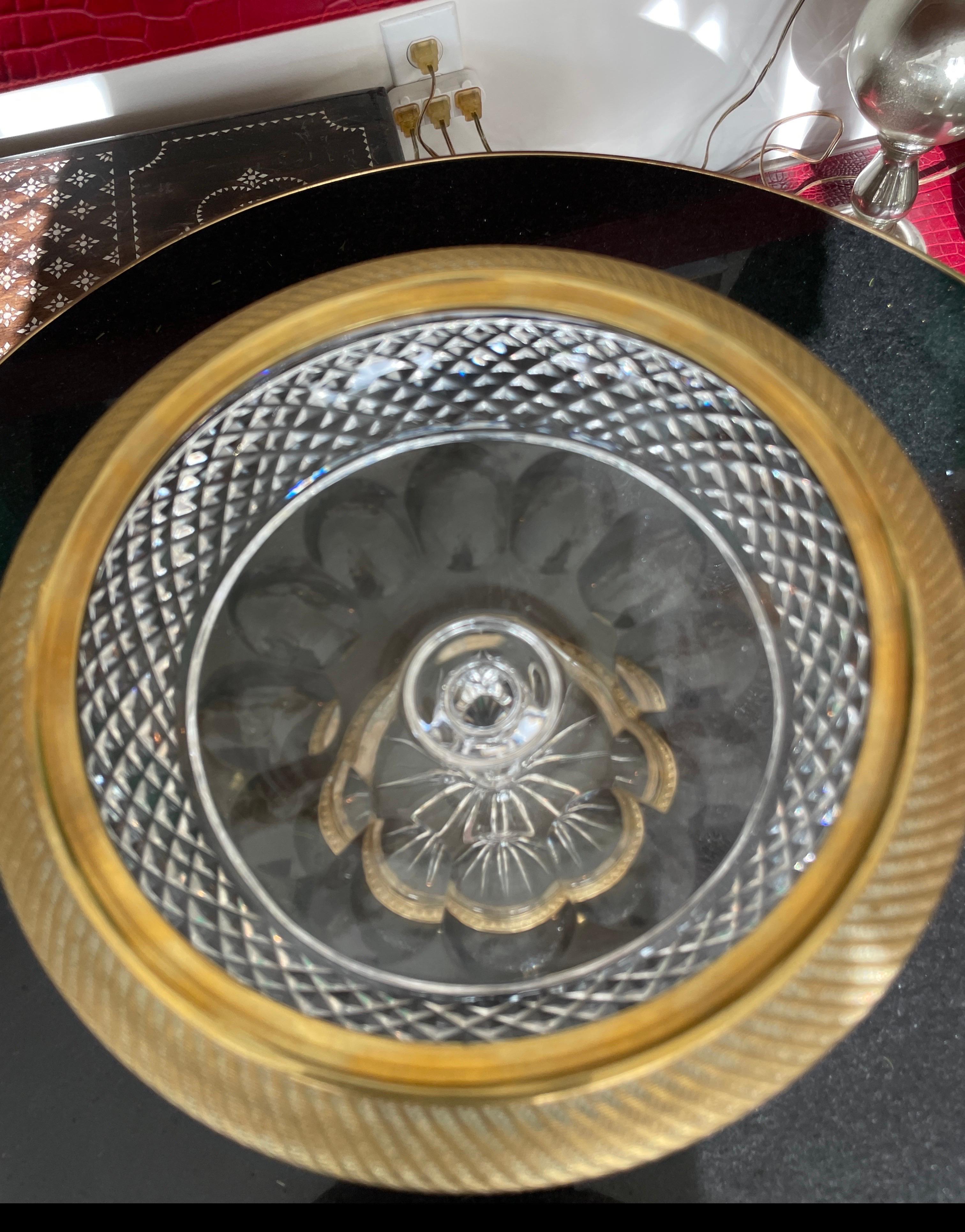 Tazza aus französischem Kristall und Dore-Bronze (20. Jahrhundert) im Angebot