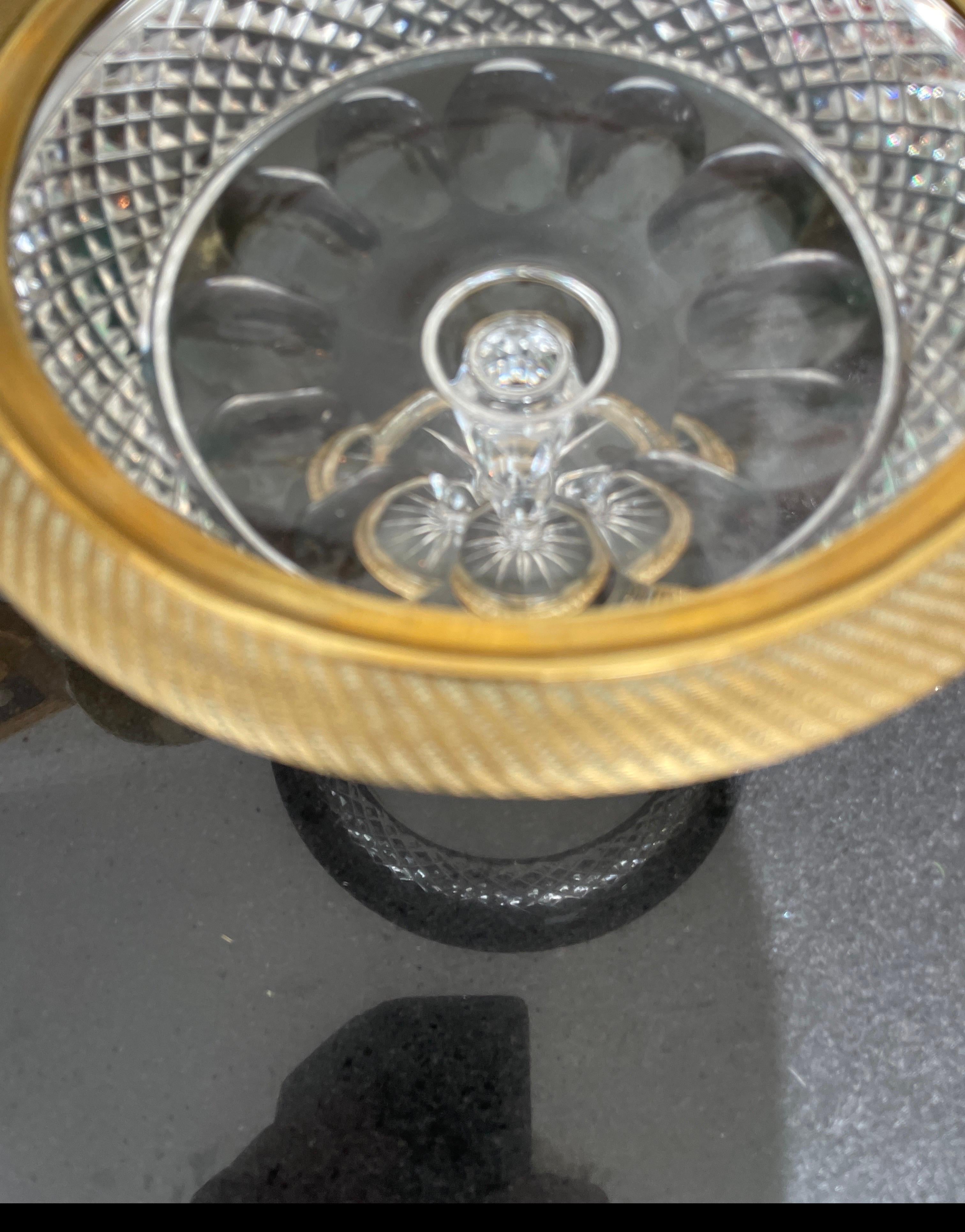 Tazza aus französischem Kristall und Dore-Bronze im Angebot 1