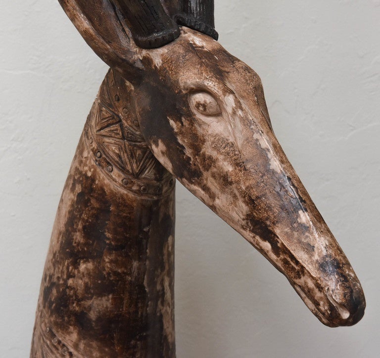 antelope head sculpture