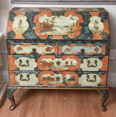 Italian Painted and Decoupage Secretaire