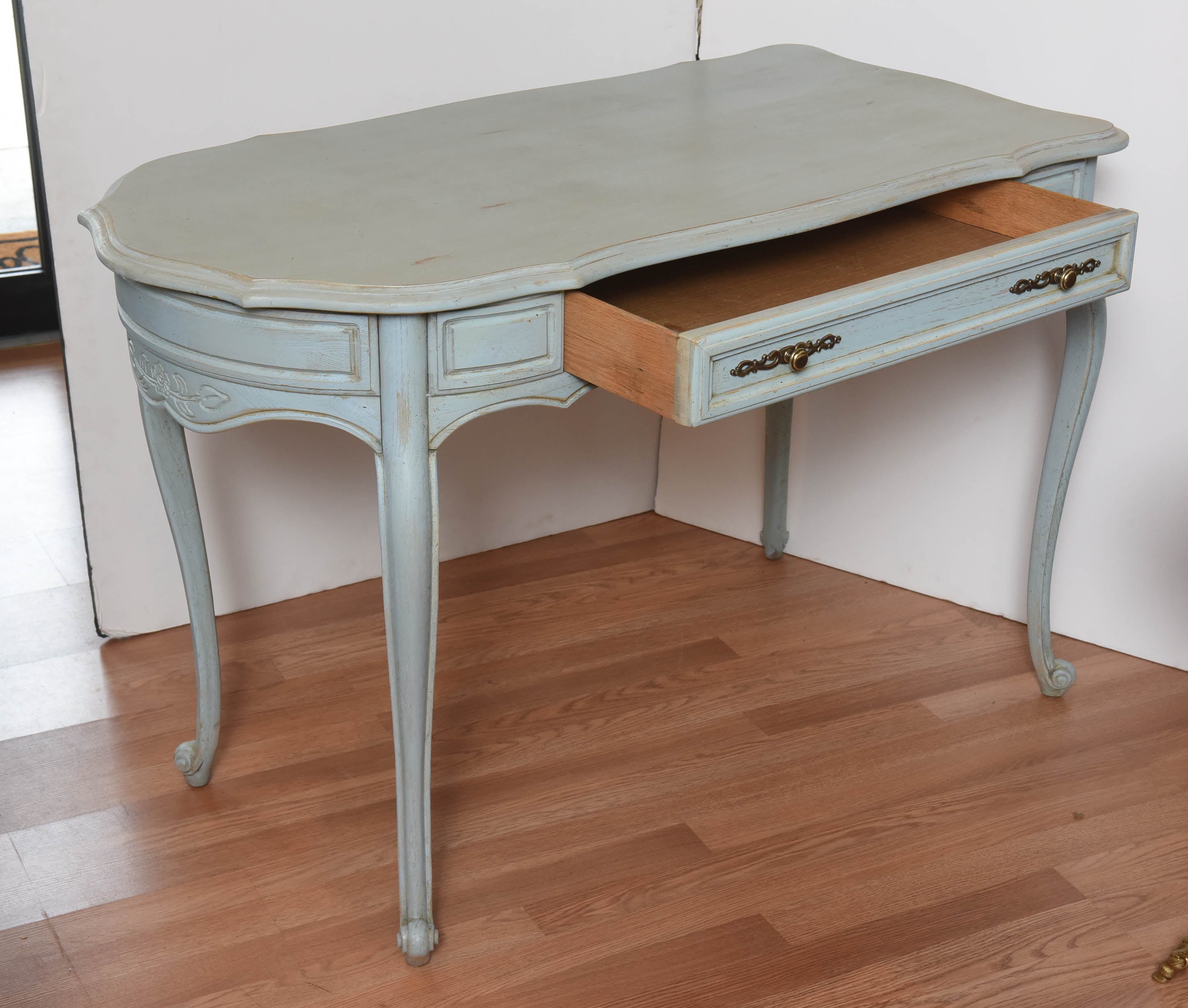 American French County Two Sided Painted Desk