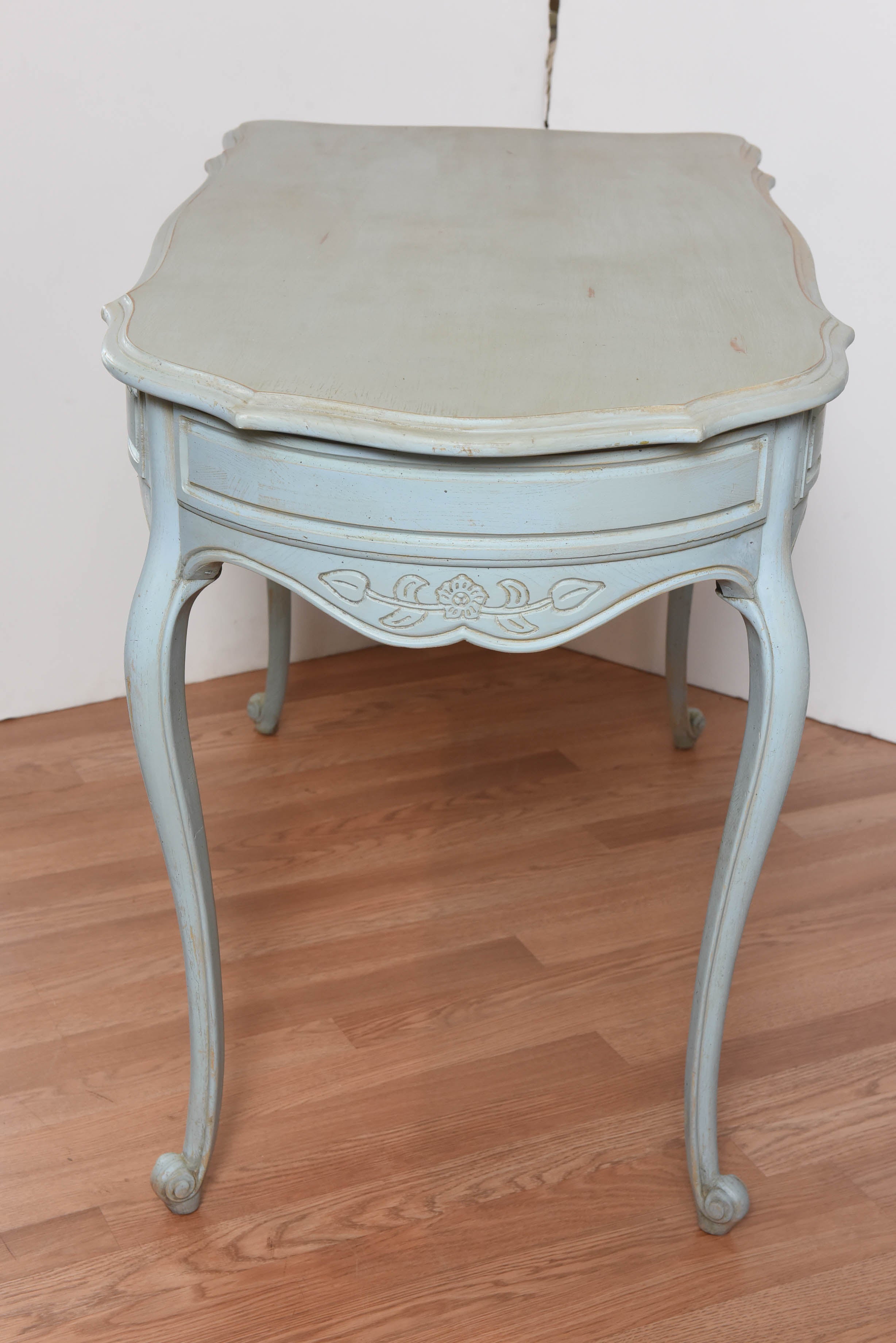 French County Two Sided Painted Desk In Good Condition In West Palm Beach, FL