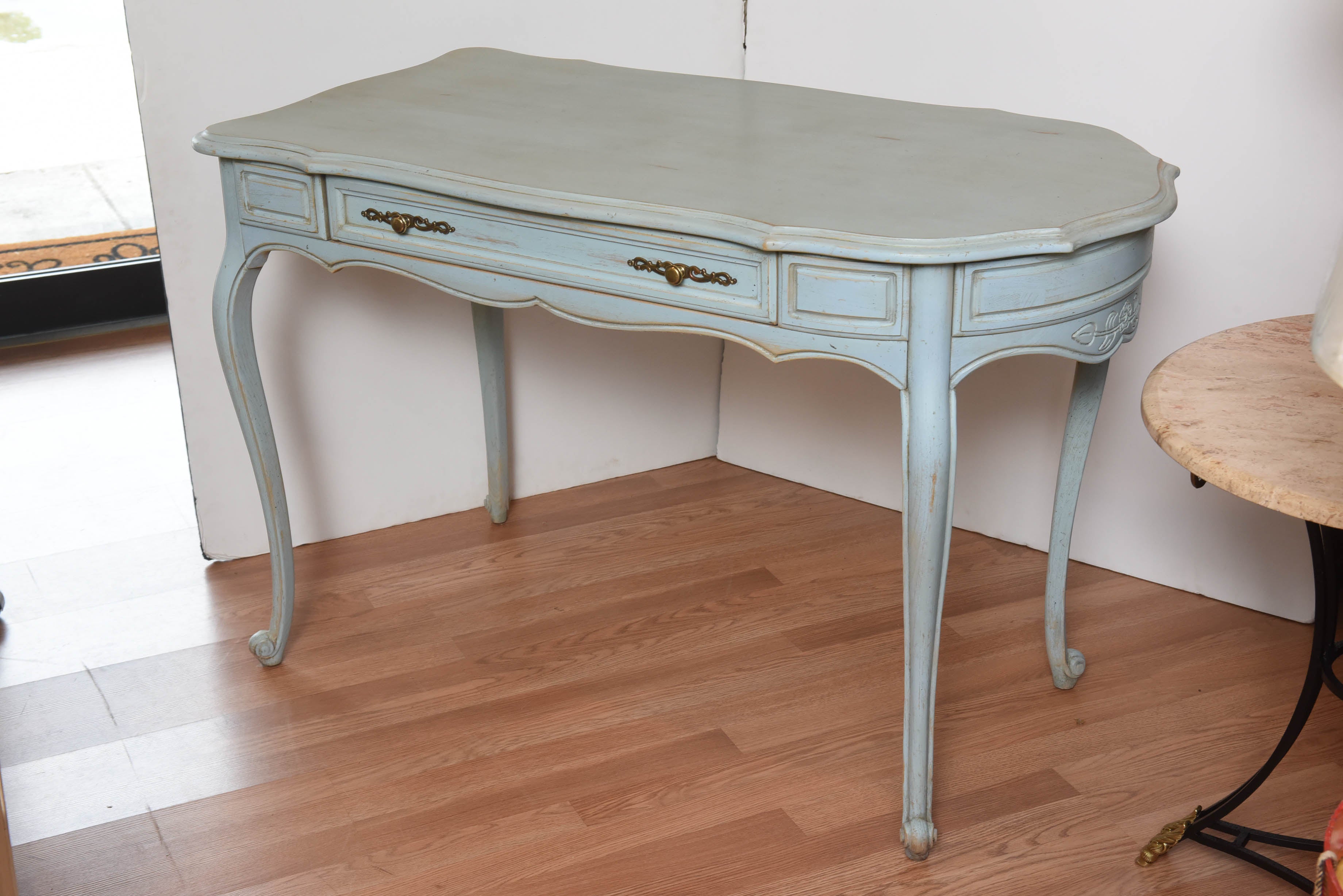 20th Century French County Two Sided Painted Desk