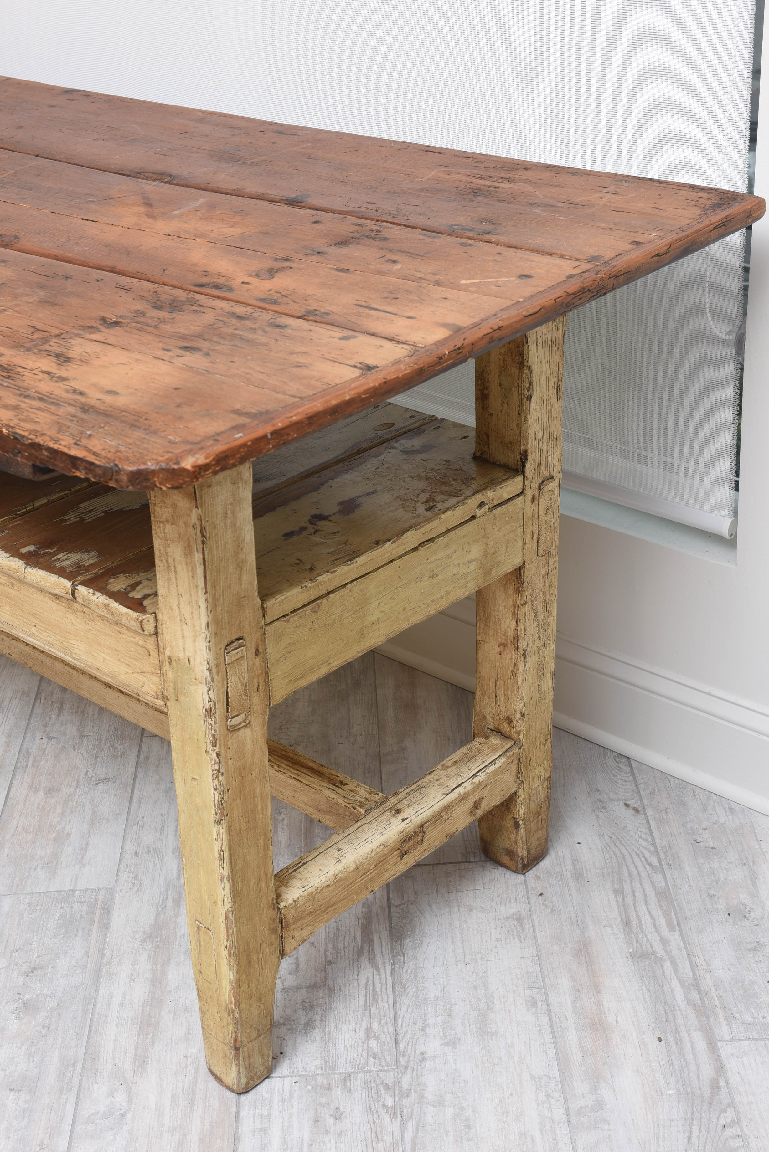 19th Century Farm Table or Settlers Bench For Sale 2