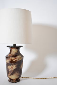 Caldas da Rainha ceramic table lamp, 1920s.
