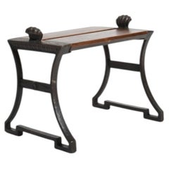 Folke Bensow cast iron and wood bench, 1920s.