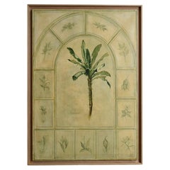 Palm tree oil on panel, 1970s.