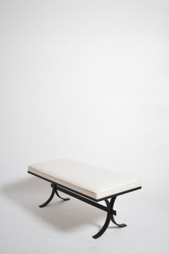 Brutalist rought iron bench, 1960s.