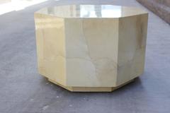 Pair of 1970s Parchment Octagonal Cocktail Tables