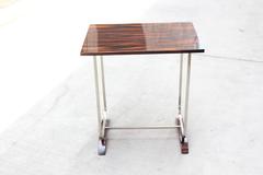 1930s Macassar and Chrome Side Table