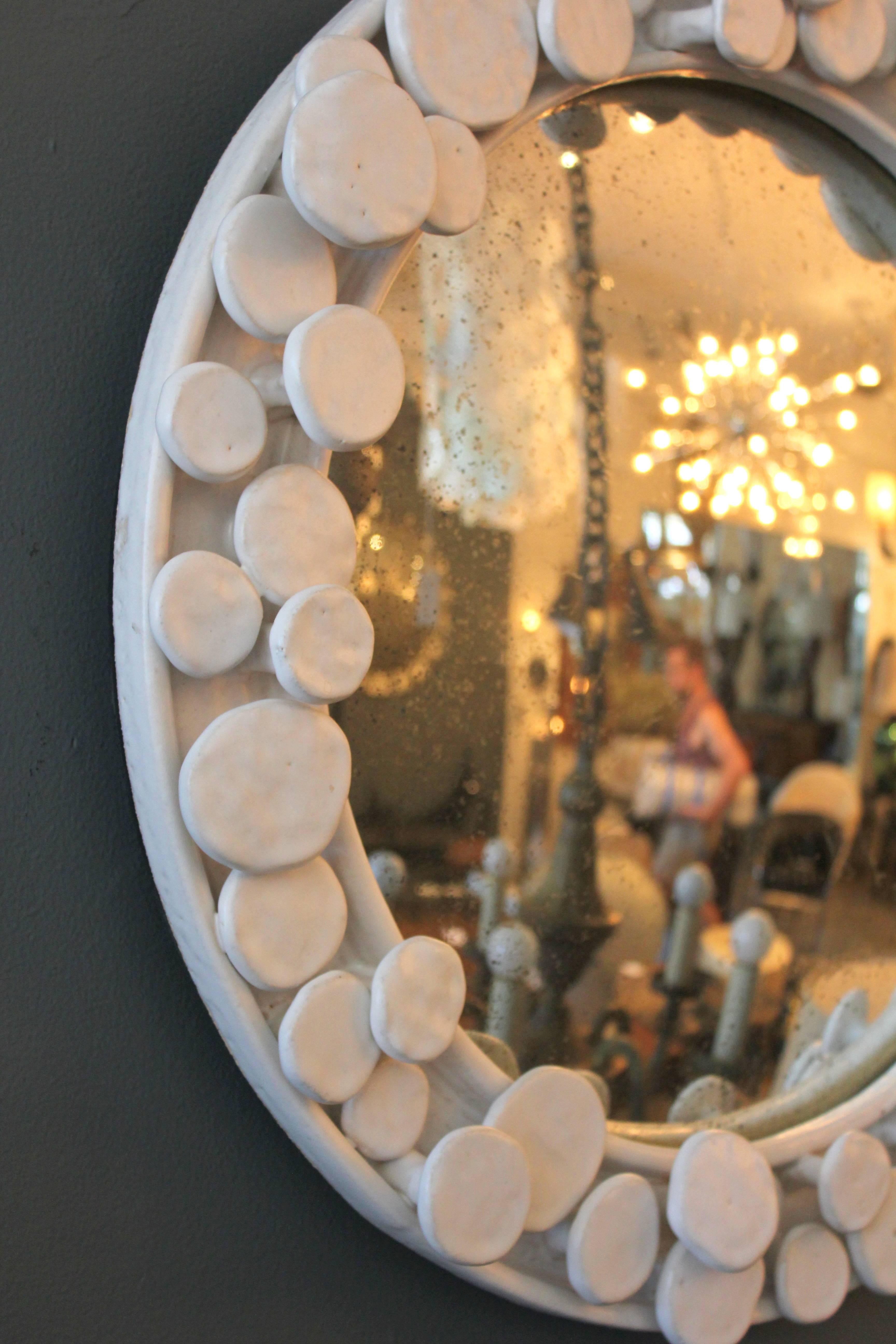 Warner Walcott ceramic convex mirror for Downtown.