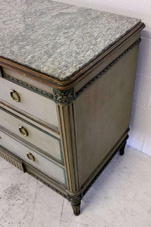 Louis XVI Cabinet with Original Marble Surface 1