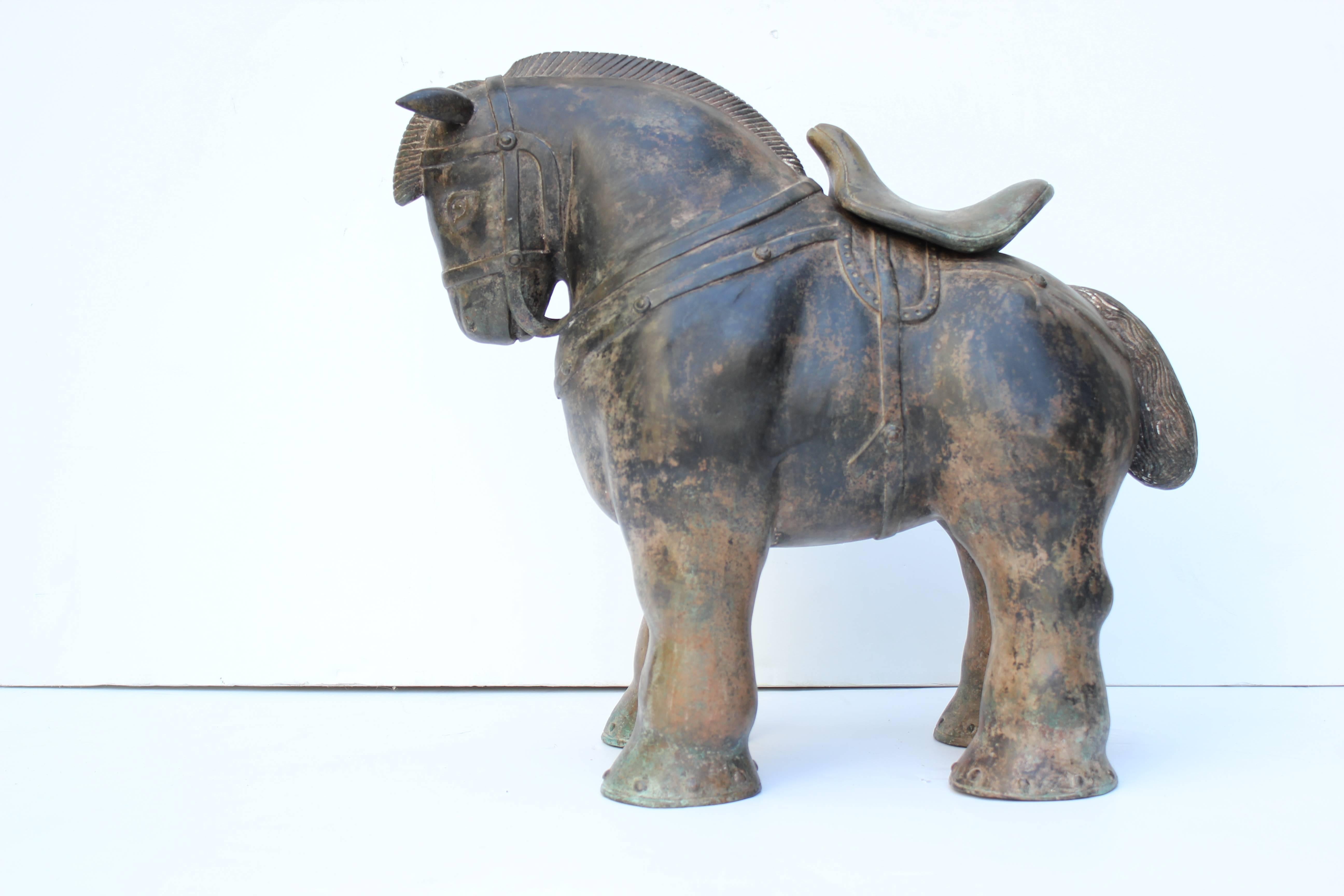 20th Century Bronze Horse Sculpture